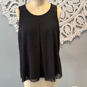 Cocomo tank top polkadot Elegant Black Sleeveless Top large